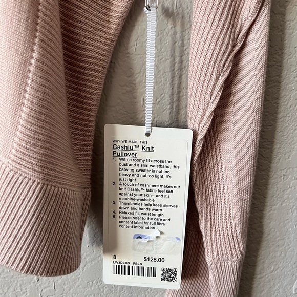 Lululemon Cashlu Knit Pullover Pink Bliss NWT - Picture 4 of 9